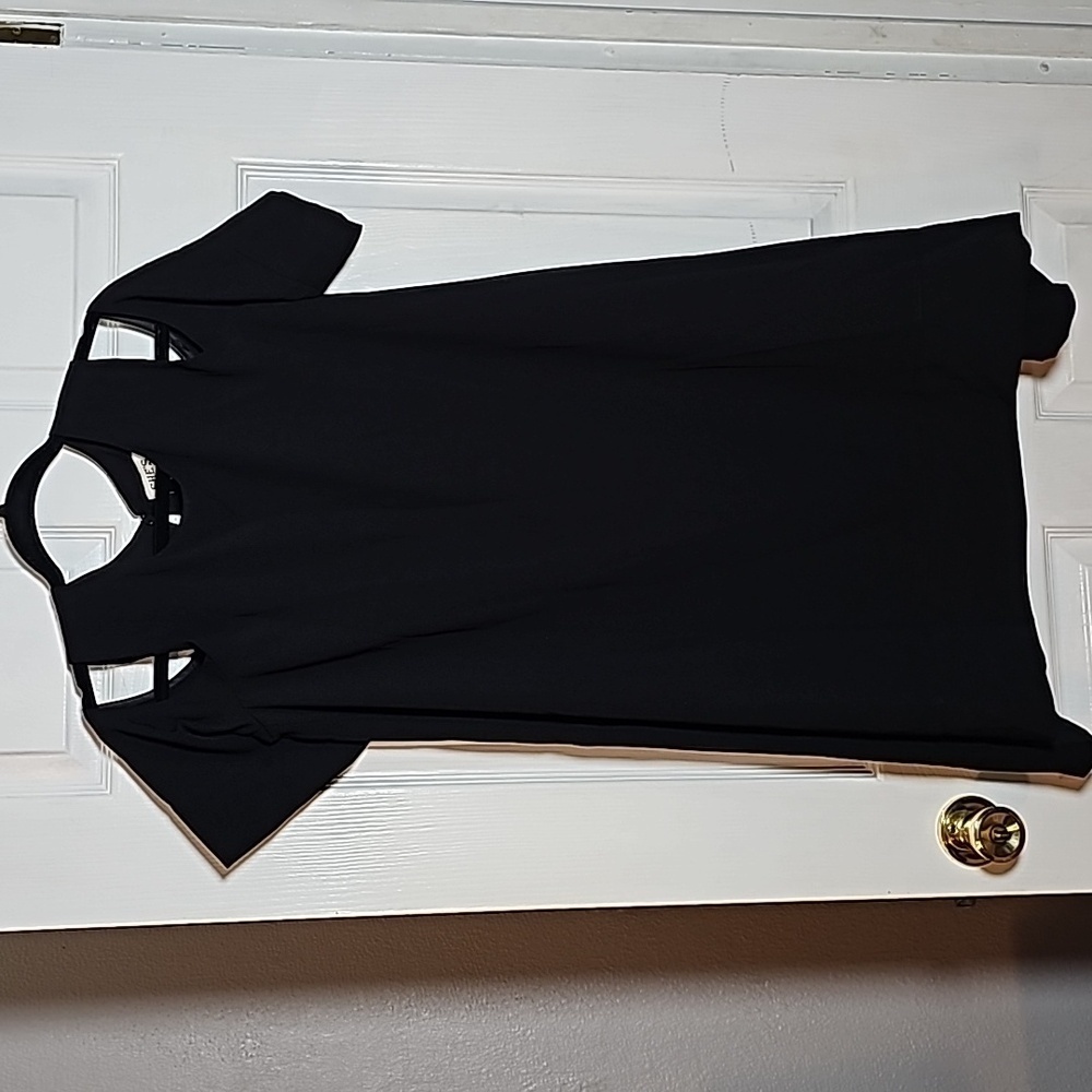 SHE'S WOMENS SIZE 14 PLUS SIZE BLACK MIDI DRESS